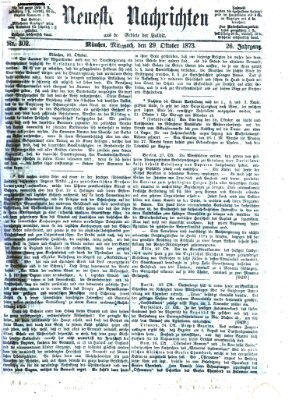 Neueste Nachrichten aus dem Gebiete der Politik (Münchner neueste Nachrichten) Mittwoch 29. Oktober 1873