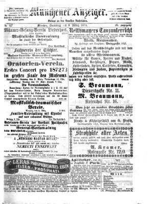 Münchener Anzeiger (Münchner neueste Nachrichten) Samstag 8. März 1873