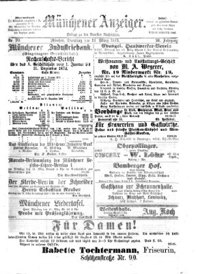 Münchener Anzeiger (Münchner neueste Nachrichten) Dienstag 11. März 1873