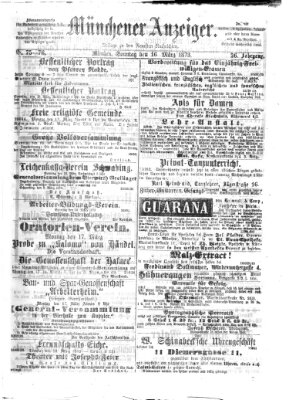 Münchener Anzeiger (Münchner neueste Nachrichten) Sonntag 16. März 1873