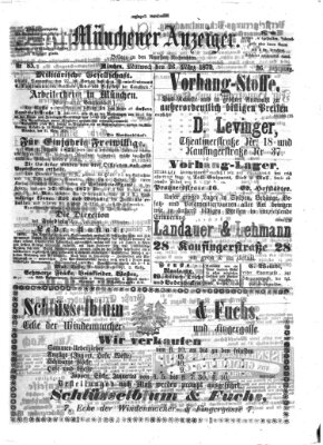 Münchener Anzeiger (Münchner neueste Nachrichten) Mittwoch 26. März 1873