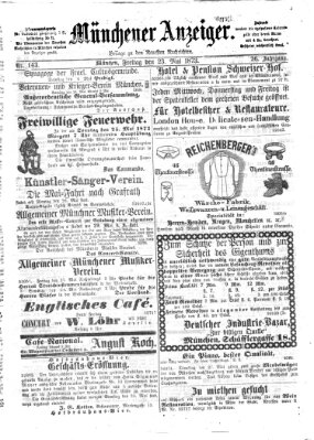 Münchener Anzeiger (Münchner neueste Nachrichten) Freitag 23. Mai 1873