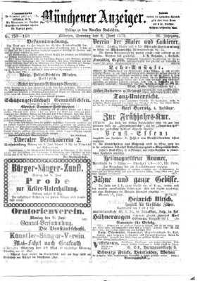 Münchener Anzeiger (Münchner neueste Nachrichten) Sonntag 8. Juni 1873