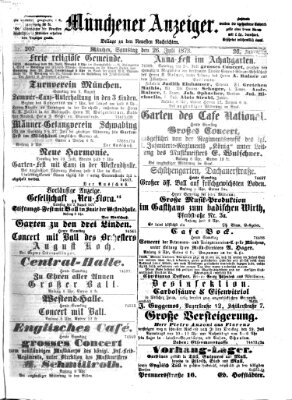 Münchener Anzeiger (Münchner neueste Nachrichten) Samstag 26. Juli 1873