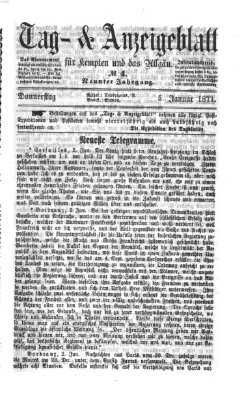 Tag- und Anzeigeblatt für Kempten und das Allgäu Donnerstag 5. Januar 1871