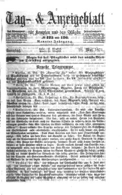 Tag- und Anzeigeblatt für Kempten und das Allgäu Sonntag 28. Mai 1871