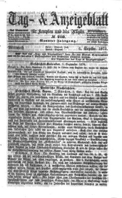 Tag- und Anzeigeblatt für Kempten und das Allgäu Mittwoch 6. September 1871