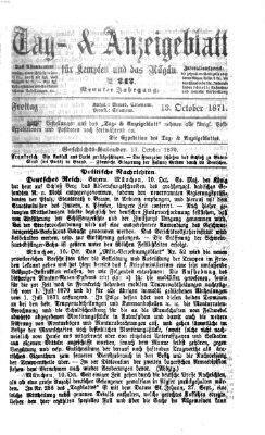 Tag- und Anzeigeblatt für Kempten und das Allgäu Freitag 13. Oktober 1871