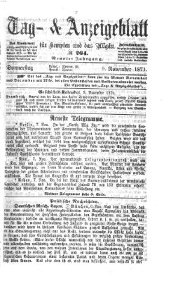 Tag- und Anzeigeblatt für Kempten und das Allgäu Donnerstag 9. November 1871