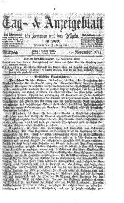 Tag- und Anzeigeblatt für Kempten und das Allgäu Mittwoch 15. November 1871