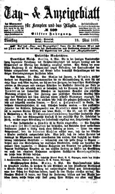 Tag- und Anzeigeblatt für Kempten und das Allgäu Dienstag 13. Mai 1873