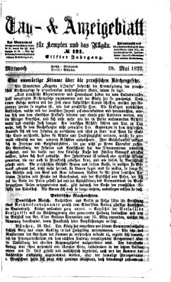 Tag- und Anzeigeblatt für Kempten und das Allgäu Freitag 28. März 1873