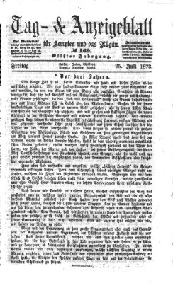 Tag- und Anzeigeblatt für Kempten und das Allgäu Freitag 25. Juli 1873