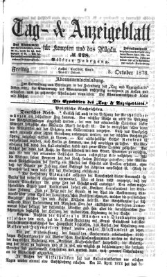 Tag- und Anzeigeblatt für Kempten und das Allgäu Freitag 3. Oktober 1873