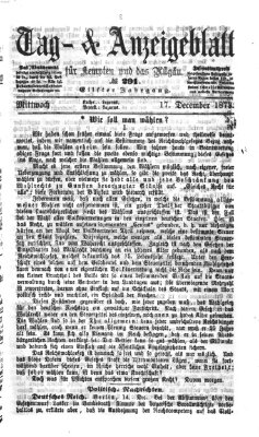 Tag- und Anzeigeblatt für Kempten und das Allgäu Mittwoch 17. Dezember 1873