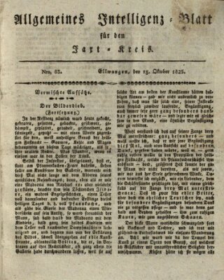 Allgemeines Intelligenz-Blatt für den Jaxt-Kreis (Allgemeines Amts- und Intelligenz-Blatt für den Jaxt-Kreis) Samstag 15. Oktober 1825