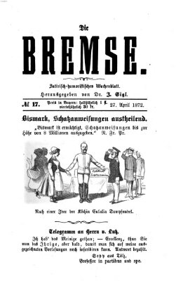 Die Bremse Samstag 27. April 1872