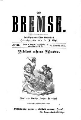 Die Bremse Samstag 23. November 1872