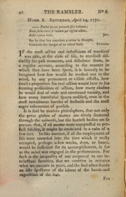 The rambler Dienstag 14. April 1750