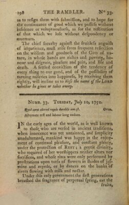 The rambler Freitag 10. Juli 1750