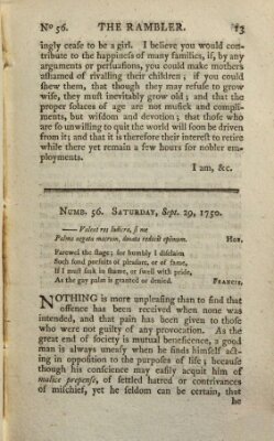 The rambler Dienstag 29. September 1750