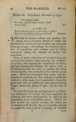 The rambler Dienstag 3. November 1750