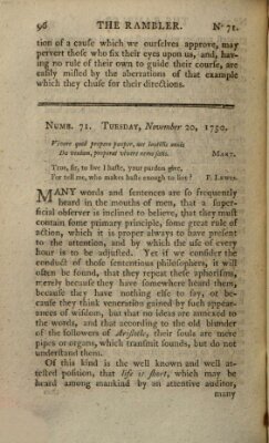 The rambler Freitag 20. November 1750