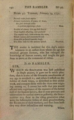 The rambler Freitag 19. Februar 1751