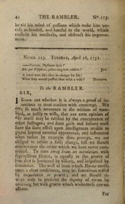 The rambler Freitag 16. April 1751