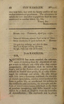 The rambler Freitag 30. April 1751