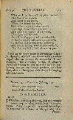 The rambler Freitag 23. Juli 1751