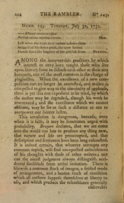 The rambler Freitag 30. Juli 1751