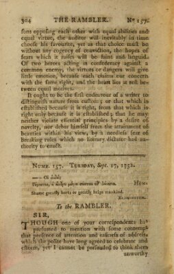 The rambler Freitag 17. September 1751