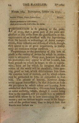 The rambler Dienstag 12. Oktober 1751