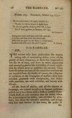 The rambler Freitag 15. Oktober 1751