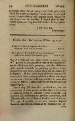 The rambler Dienstag 19. Oktober 1751