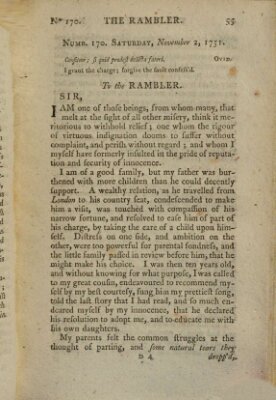 The rambler Dienstag 2. November 1751