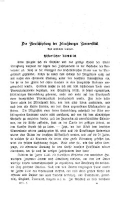 Im neuen Reich Freitag 10. März 1871