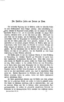 Im neuen Reich Freitag 15. Dezember 1871