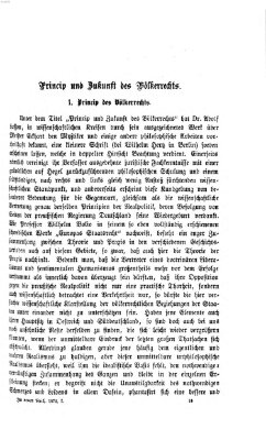 Im neuen Reich Freitag 19. Januar 1872