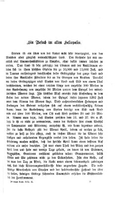 Im neuen Reich Freitag 12. Juli 1872