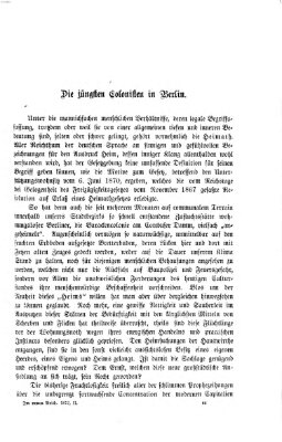 Im neuen Reich Freitag 30. August 1872