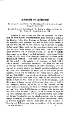 Im neuen Reich Freitag 15. November 1872