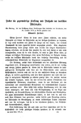 Im neuen Reich Freitag 6. Dezember 1872