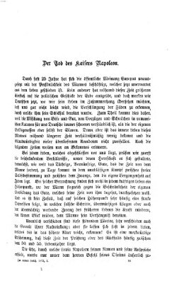 Im neuen Reich Freitag 17. Januar 1873