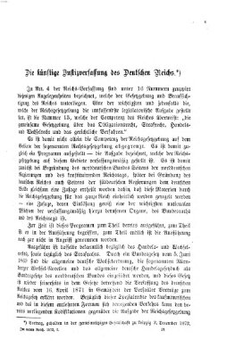 Im neuen Reich Freitag 24. Januar 1873