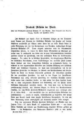 Im neuen Reich Freitag 28. März 1873