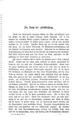 Im neuen Reich Freitag 25. April 1873