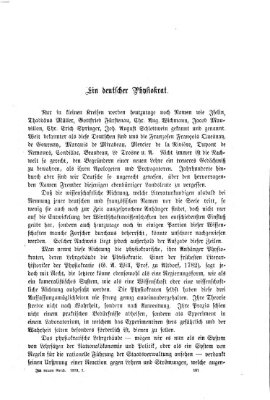 Im neuen Reich Freitag 16. Mai 1873