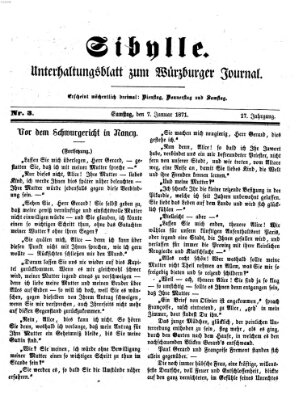 Sibylle (Würzburger Journal) Samstag 7. Januar 1871